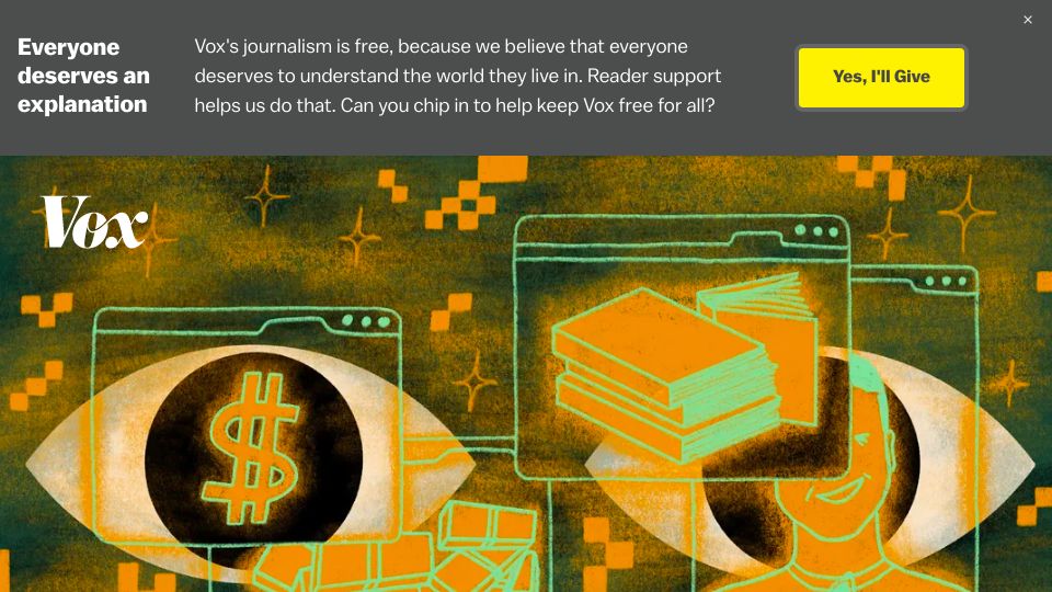 Screenshot of vox.com: The influencers getting rich by teaching you how to get rich