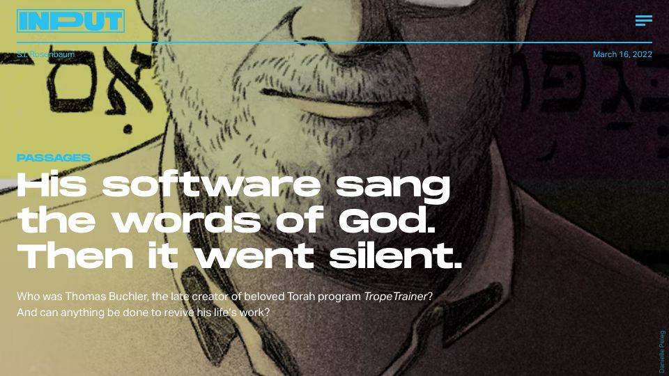 Screenshot of inverse.com: His software sang the words of God. Then it went silent
