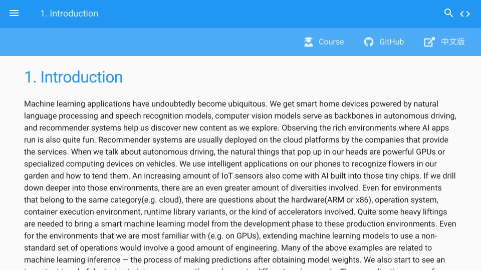 Screenshot of mlc.ai: What Is ML Compilation