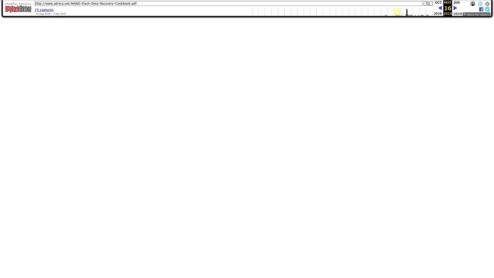 Screenshot of web.archive.org: NAND Flash Data Recovery Cookbook (2013) [pdf]
