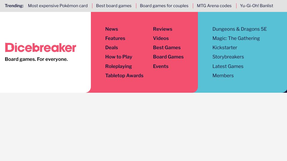 Screenshot of dicebreaker.com: Creator of Catan, Klaus Teuber, has died