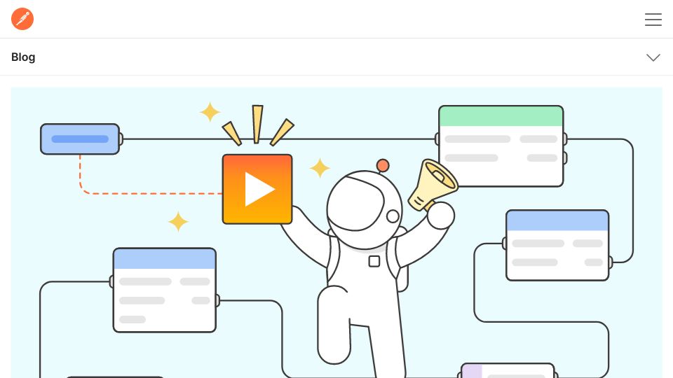 Screenshot of blog.postman.com: Postman Flows: the next generation of software development
