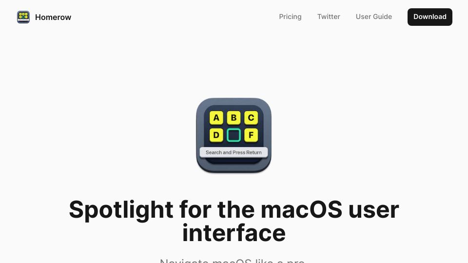 Screenshot of homerow.app: Vim-like “jump” cursor for Mac OS Window Management