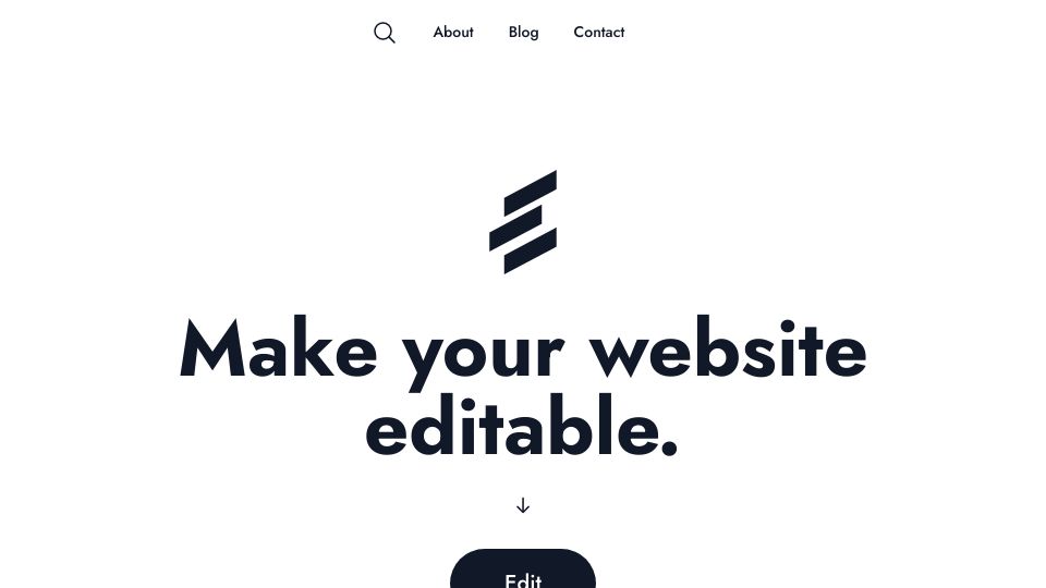 Screenshot of editable.website: A SvelteKit template for building CMS-free editable websites