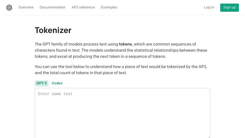 Screenshot of platform.openai.com: OpenAI Tokenizer