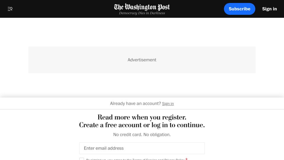 Screenshot of washingtonpost.com: ChatGPT invented a sexual harassment scandal and named a real prof as accused