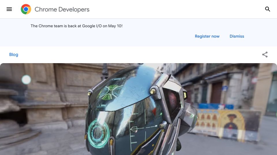 Screenshot of developer.chrome.com: Chrome ships WebGPU
