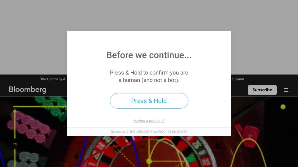 Screenshot of bloomberg.com: A Gambler Who Beat Roulette