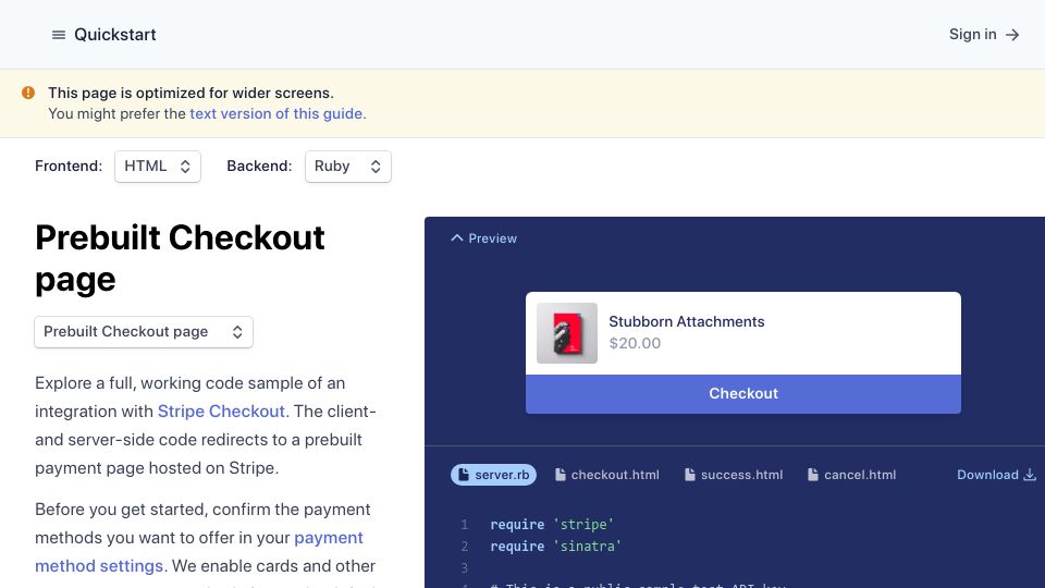 Screenshot of stripe.com: Stripe admits high error rate (0.1% false positives)