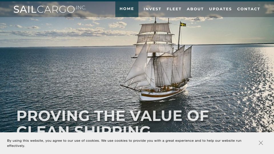 Screenshot of sailcargo.inc: Sailcargo