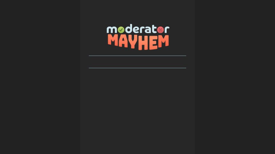 Screenshot of moderatormayhem.engine.is: Show HN: Moderator Mayhem, a game about the difficulties of content moderation
