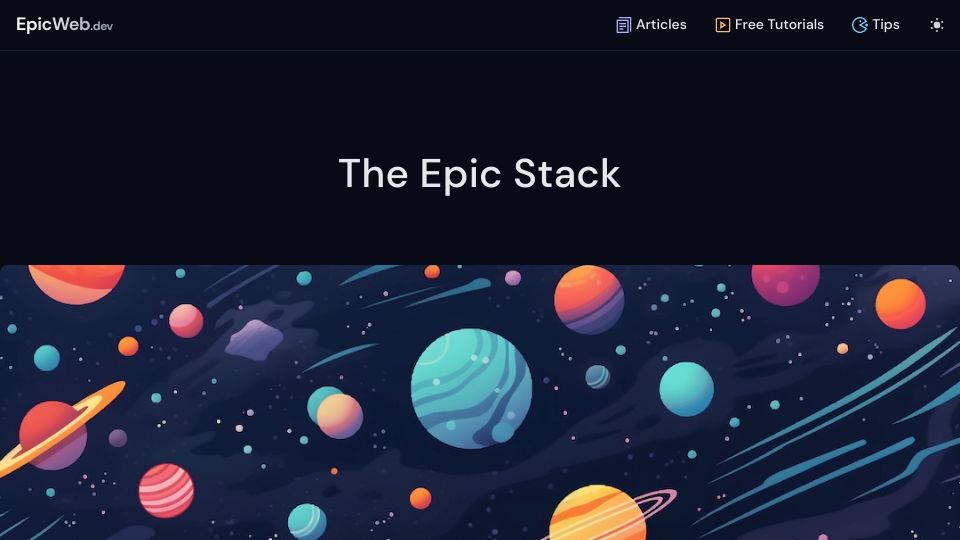 Screenshot of epicweb.dev: The Epic Stack