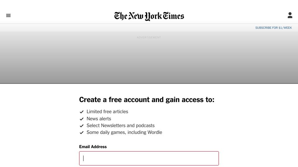 Screenshot of nytimes.com: Taiwan is running low on engineers