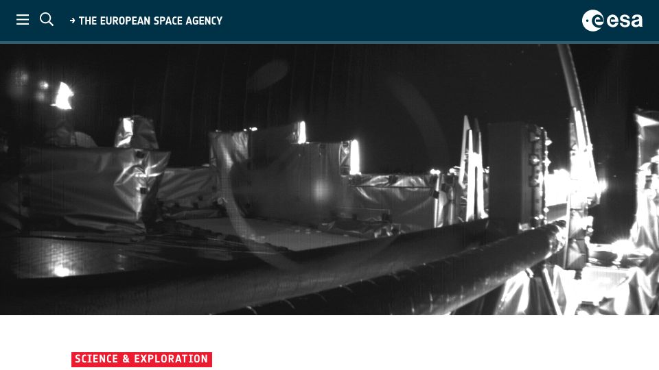 Screenshot of esa.int: Juice’s RIME antenna successfully unjammed