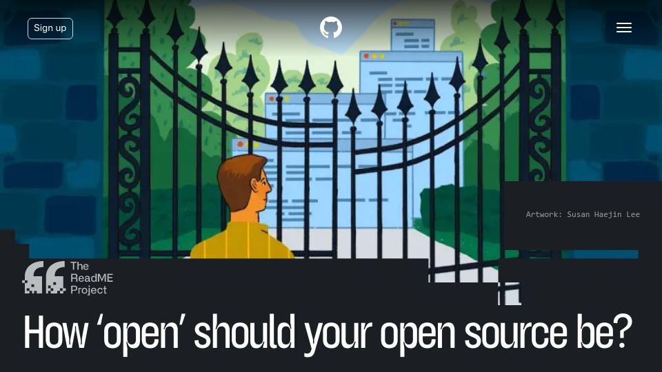 Screenshot of github.com: How ‘open’ should your open source be?
