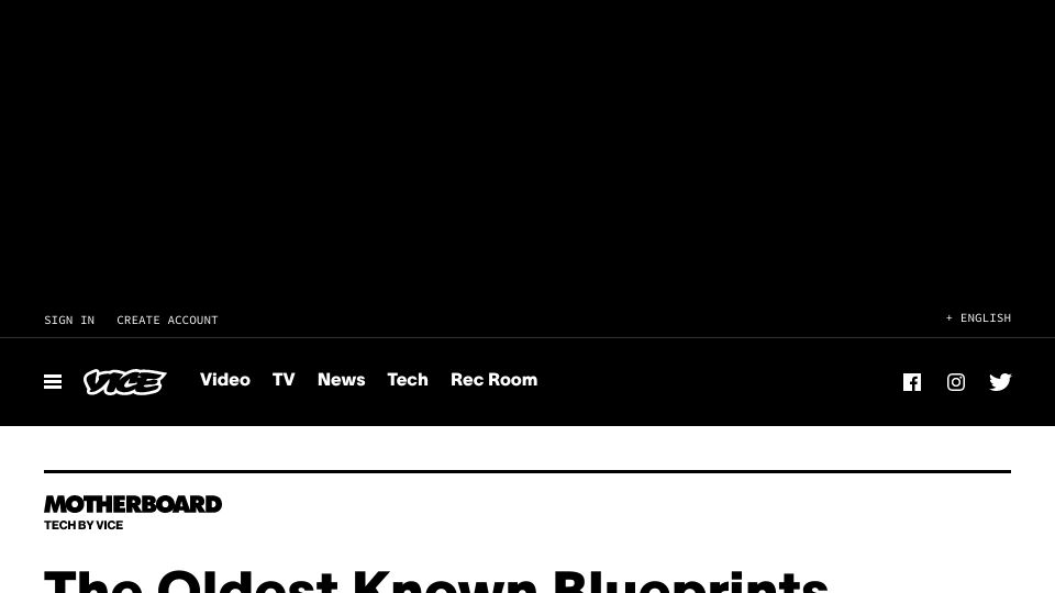 Screenshot of vice.com: The oldest known blueprints depict Stone Age ‘megastructures’