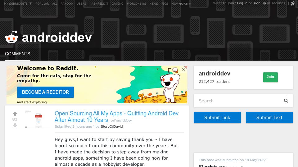 Screenshot of old.reddit.com: Google banned me – open sourcing all my apps