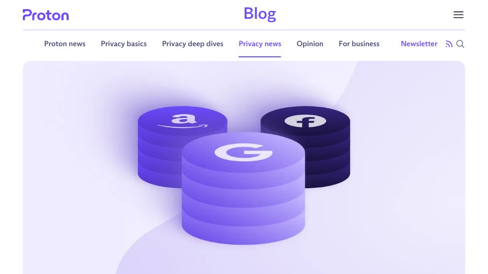 Screenshot of proton.me: With new trade deal, Big Tech wants to be above the law