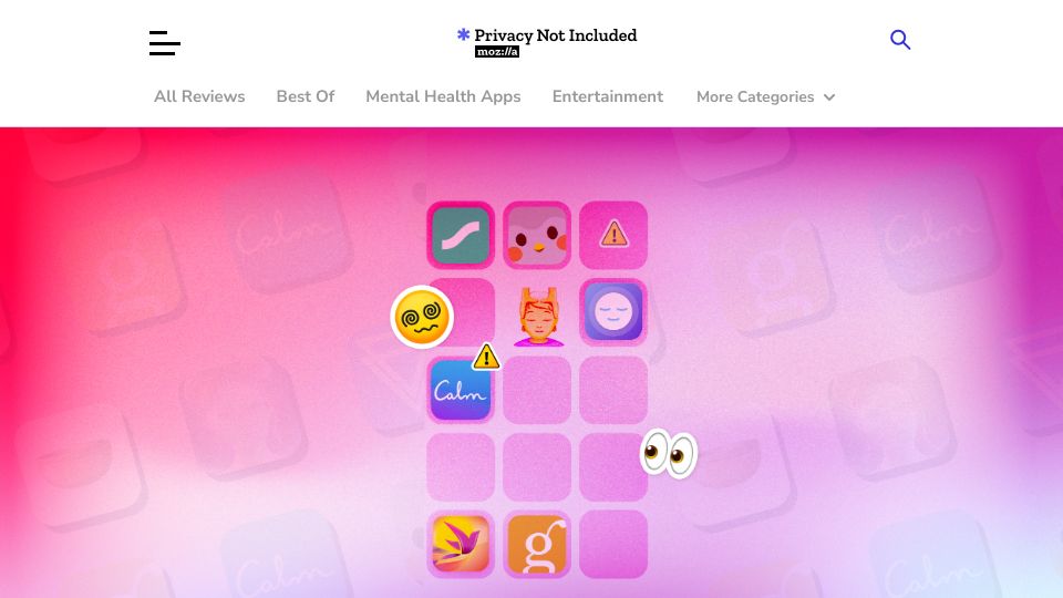 Screenshot of foundation.mozilla.org: Are mental health apps better or worse at privacy in 2023?