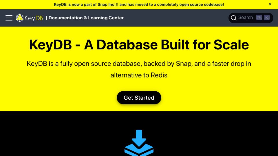 Screenshot of docs.keydb.dev: KeyDB – A Multithreaded Fork of Redis
