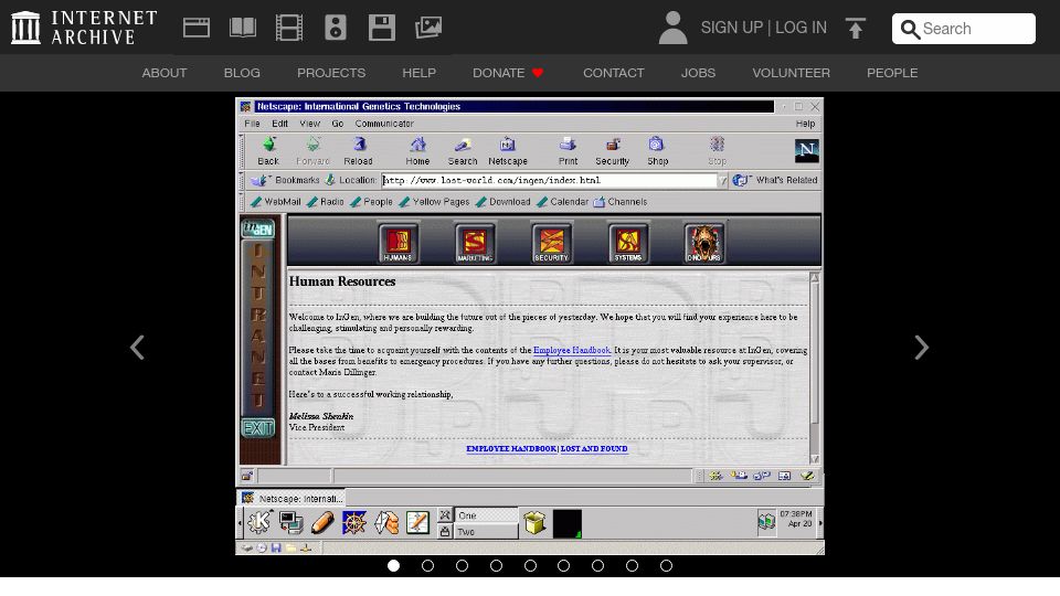 Screenshot of archive.org: WinLinux 2000