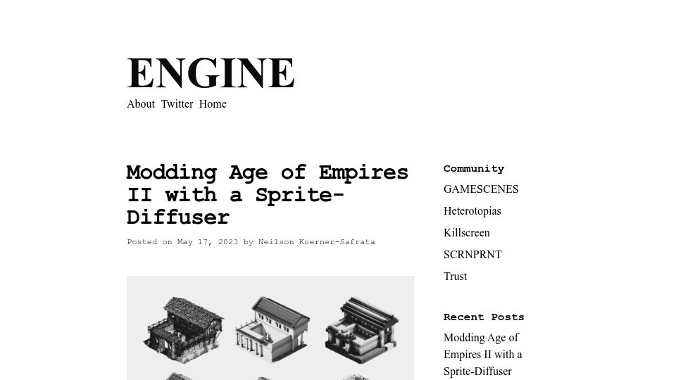 Screenshot of engine.study: Modding Age of Empires II with a Sprite-Diffuser