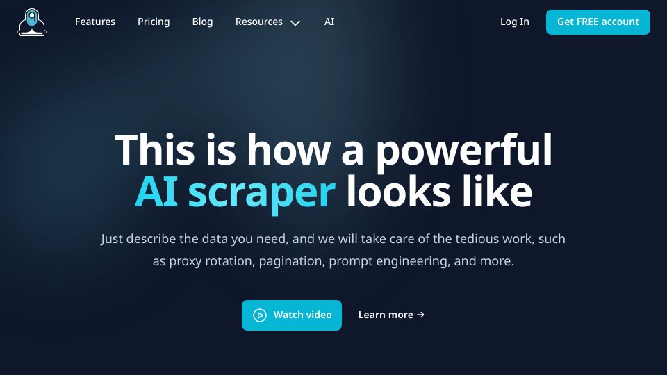 Screenshot of mrscraper.com: Show HN: MrScraper AI – Dead simple web scraper (powered by AI)