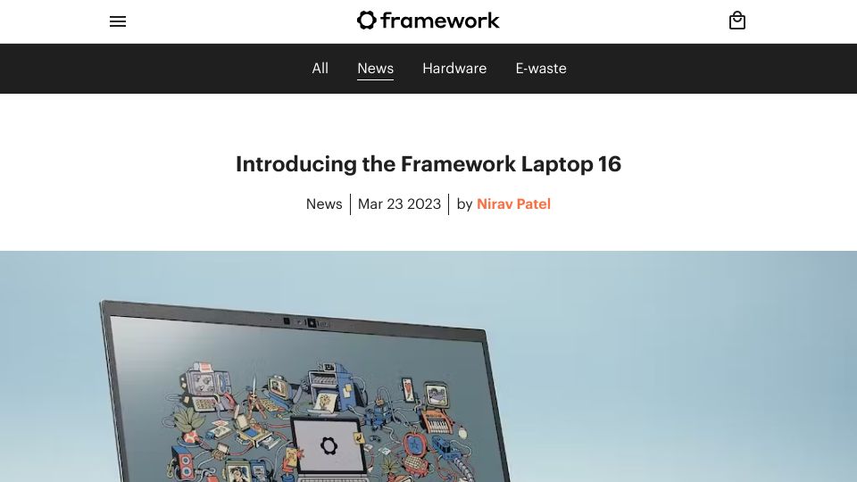 Screenshot of frame.work: Framework Laptop 16