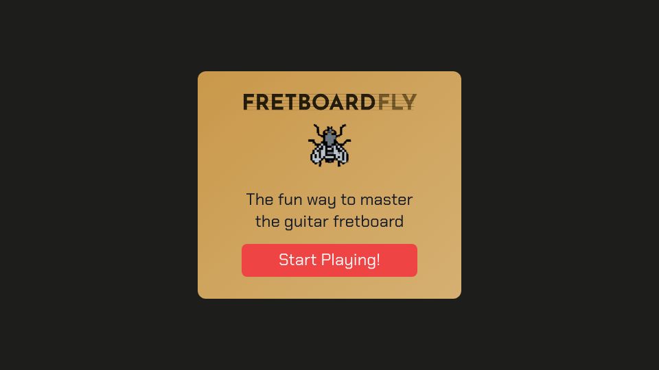 Screenshot of fretboardfly.com: Show HN: I created a game to memorize the fretboard