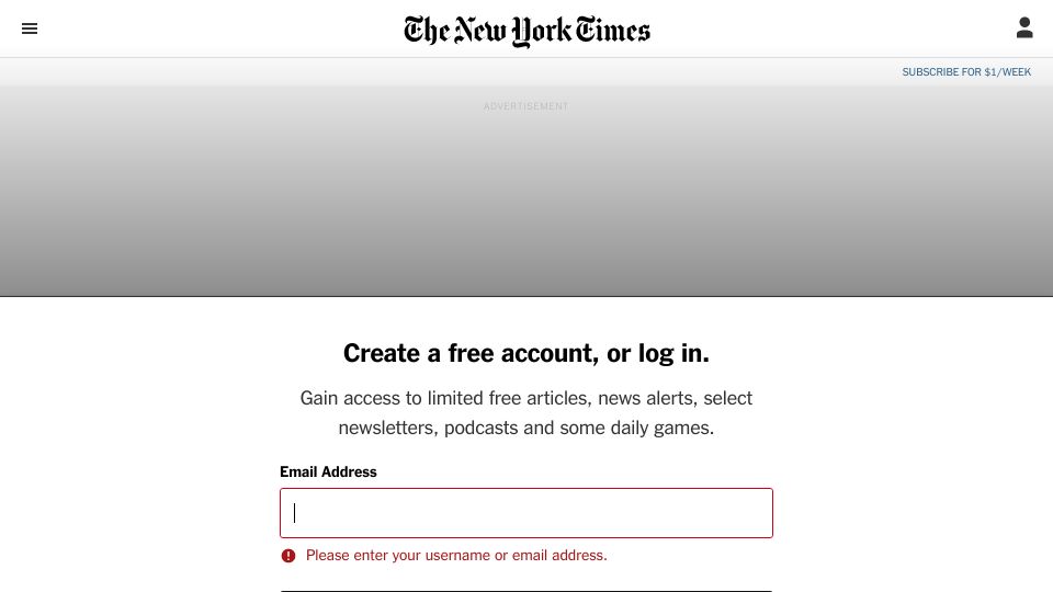 Screenshot of nytimes.com: A man sued Avianca Airline – his lawyer used ChatGPT