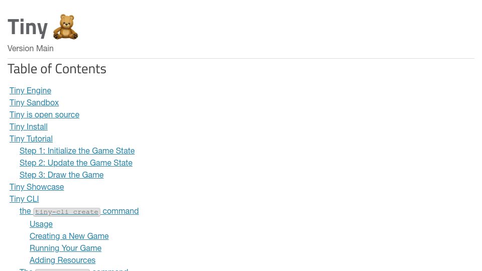 Screenshot of minigdx.github.io: Show HN: Tiny – A 2D Game Engine in Kotlin Working with Lua