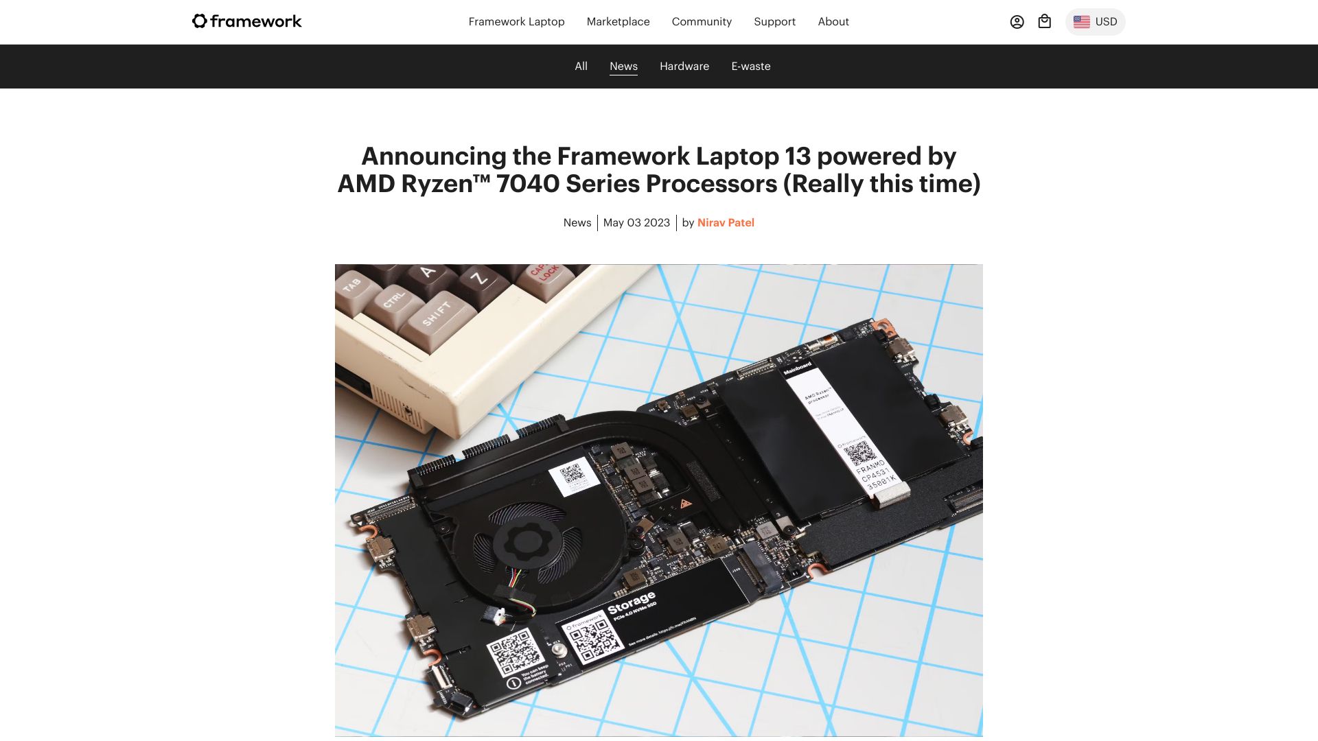 Screenshot of frame.work: The Framework Laptop 13