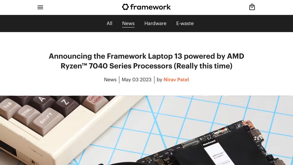 Screenshot of frame.work: The Framework Laptop 13