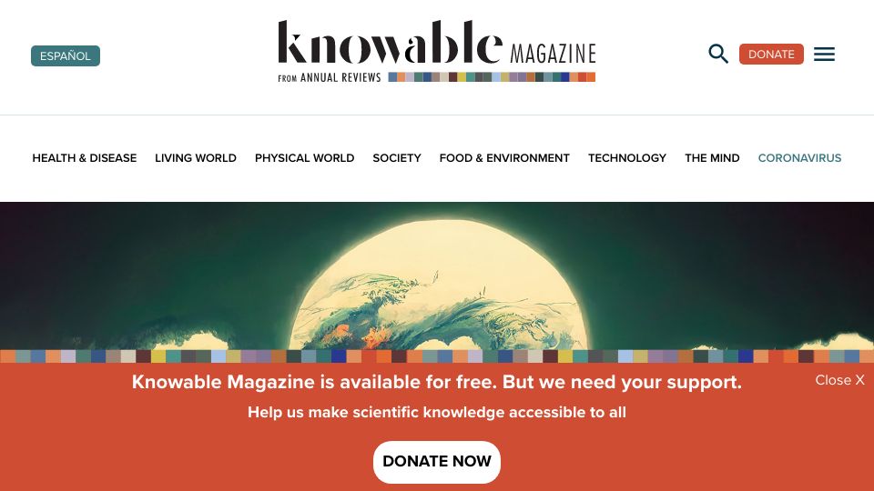 Screenshot of knowablemagazine.org: Scientists warned about climate change in 1965. Nothing was done