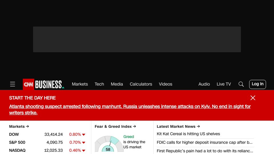 Screenshot of cnn.com: Mercedes EVs can go faster for $60 a month