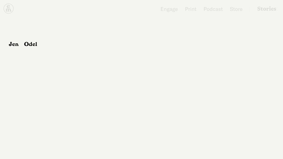 Screenshot of emergencemagazine.org: Another Kind of Time