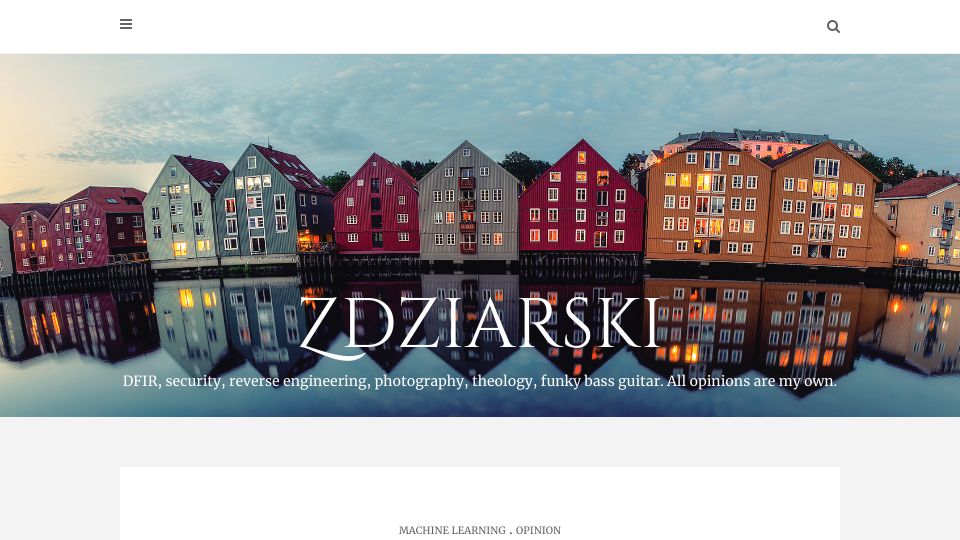 Screenshot of zdziarski.com: AI is just someone else's intelligence