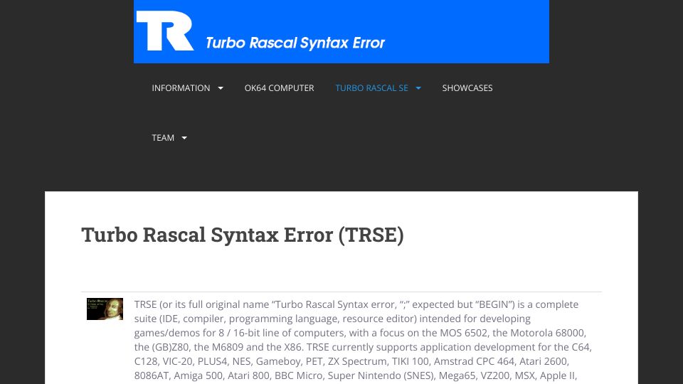 Screenshot of lemonspawn.com: Turbo Rascal Syntax Error
