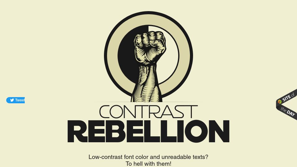 Screenshot of contrastrebellion.com: Contrast Rebellion