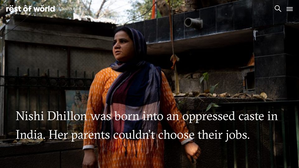 Screenshot of restofworld.org: A startup ushered thousands of Indian women into gig work, for better and worse