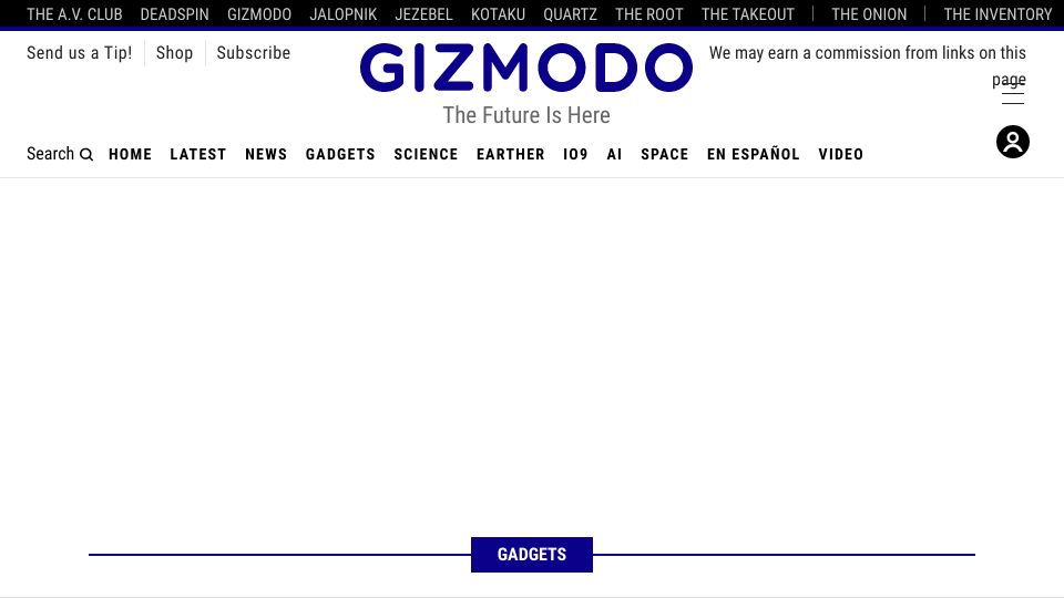 Screenshot of gizmodo.com: Casio adds fitness features to original G-Shock digital watch