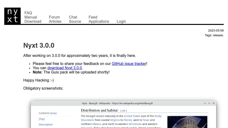 Screenshot of nyxt.atlas.engineer: Nyxt 3.0.0