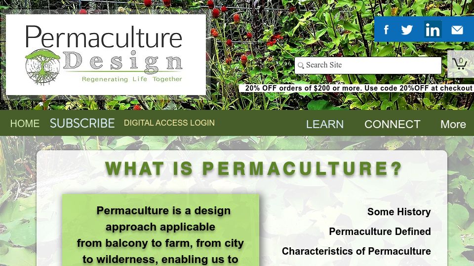 Screenshot of permaculturedesignmagazine.com: What is permaculture? (2015)
