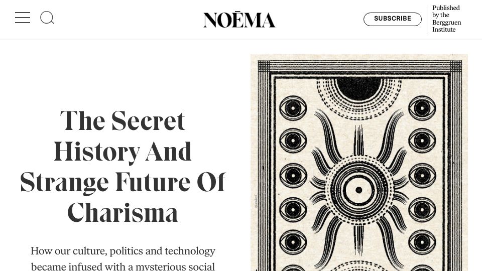 Screenshot of noemamag.com: The History and Future of Charisma