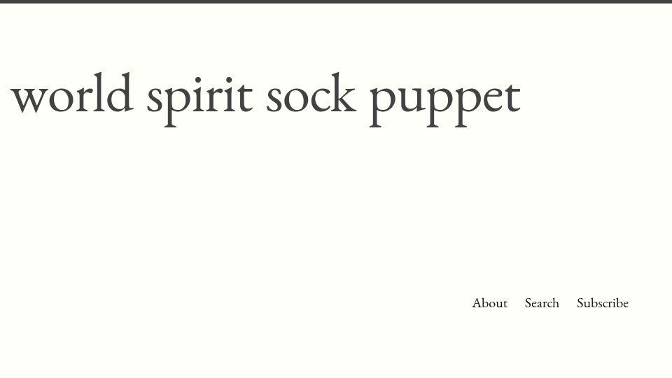 Screenshot of worldspiritsockpuppet.com: We don’t trade with ants