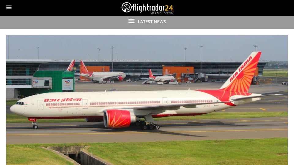 Screenshot of flightradar24.com: Logistics challenges of saving Air India’s diverted 777 in Russia