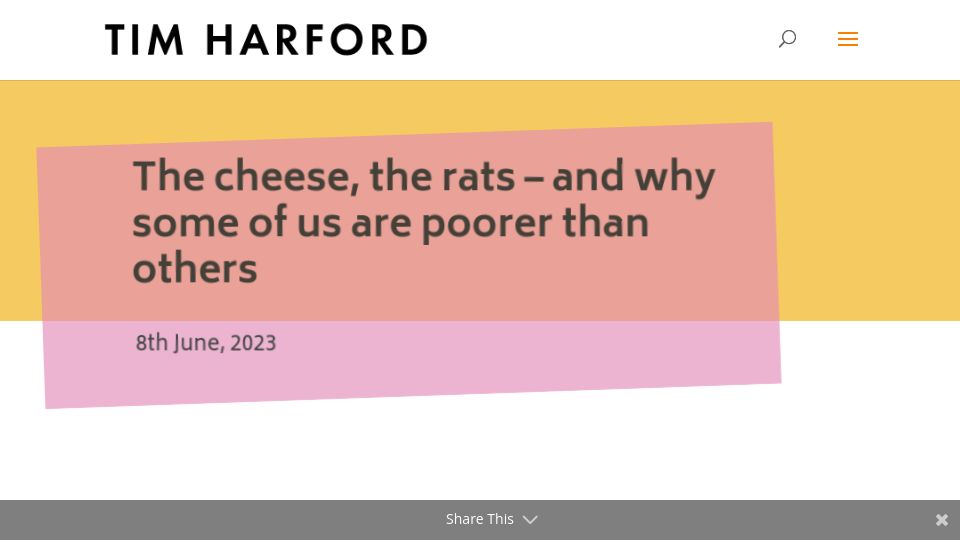 Screenshot of timharford.com: Cheese, Rats, and Giffen Goods