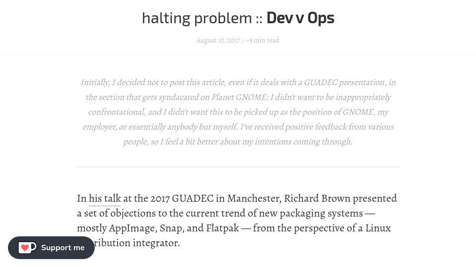 Screenshot of bassi.io: Dev vs. Ops (2017)