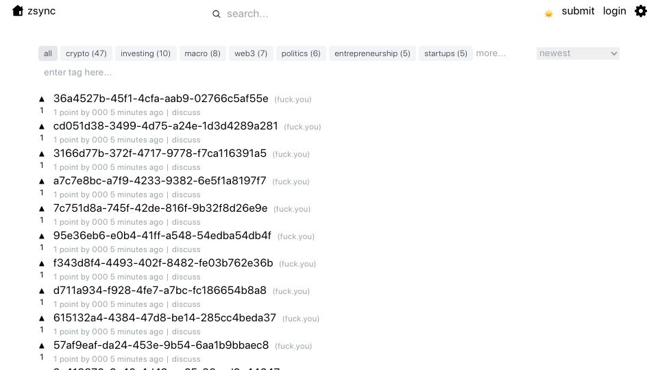 Screenshot of zsync.xyz: Show HN: Zsync, a Reddit Alternative with the Goal to Reward Quality Comments
