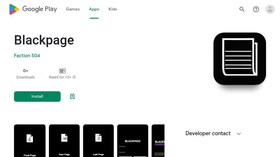 Screenshot of play.google.com: A microblog powered by The Onion Router (Tor)